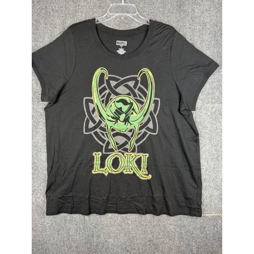 Torrid Marvel Loki Ringer Top Size‎ 3X Black NWOT